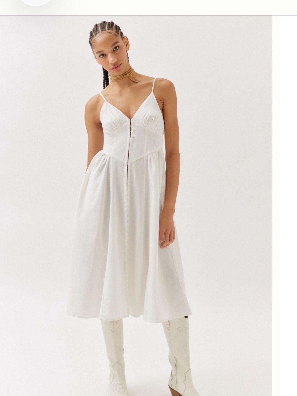 Urban outfitters XS Cedar Poplin Midi dress